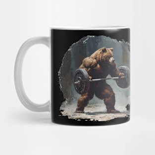 bear lifting weight Mug